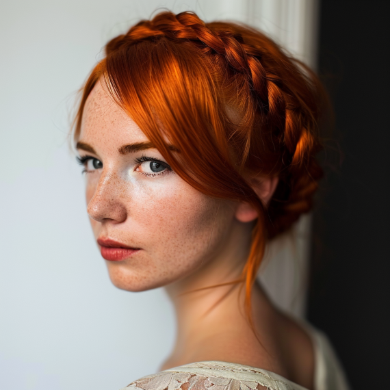 Tiger Orange with Crown Braid