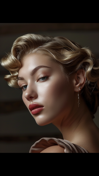 Vintage Dirty Blonde Finger Waves