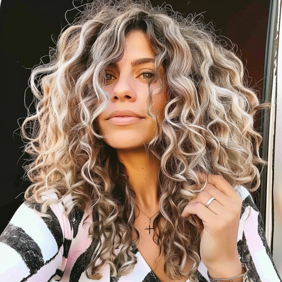 Bohemian Perm with Natural Curls