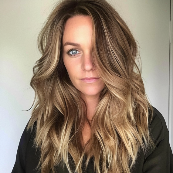 Bronzed Blonde with Face Framing Layers