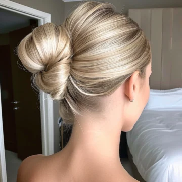 Champagne Pop Blonde with Twisted Bun scaled