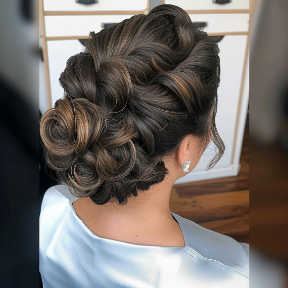 Elegant Perm Updo for Special Occasions