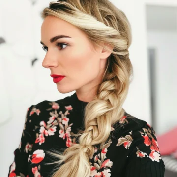 Gilded Blonde with Loose Side Braid scaled
