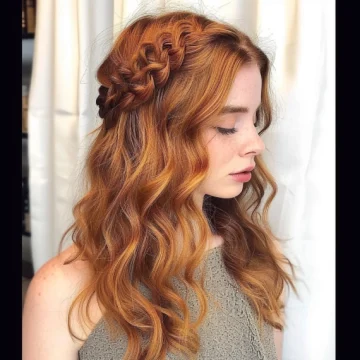 Ginger Blonde with Twisted Halo Braid scaled
