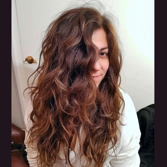 Long Layered Perm with Loose Waves