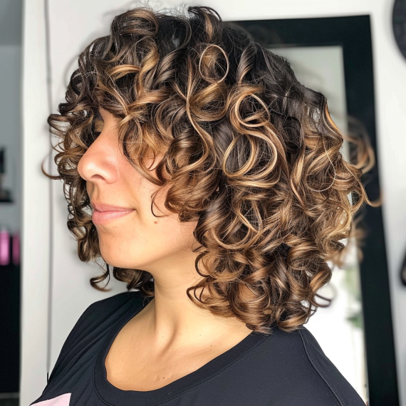 Loose Perm with Swooping Layers