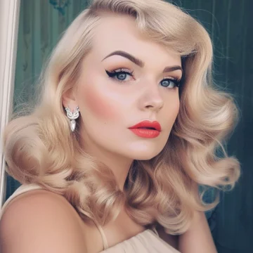 Pale Blonde with Vintage Curls scaled