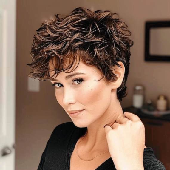 Pixie Cut with Subtle Perm