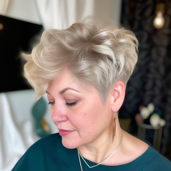 Pixie with Side Part and Soft Waves
