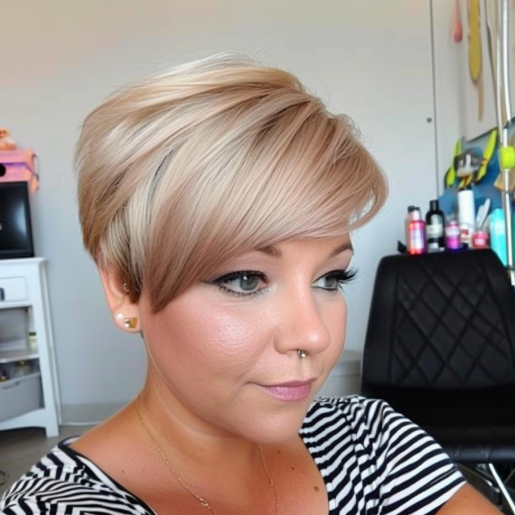 Sandy Blonde Pixie Cut
