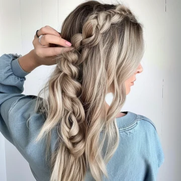 Sandy Blonde with Delicate Braids scaled