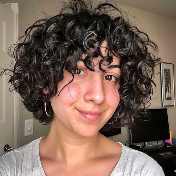 Short Layered Perm with Volume