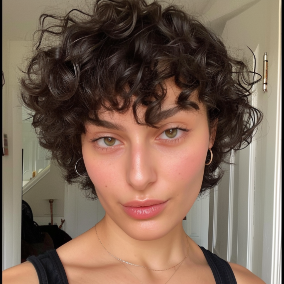 Short Perm with Playful Curls