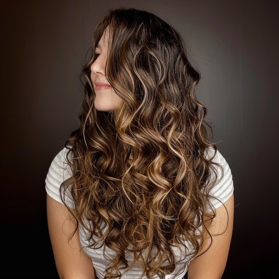 Soft Wavy Perm for Long Hair