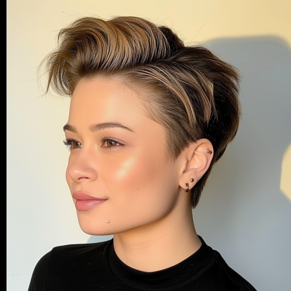 Textured Pixie with Slicked Back Top
