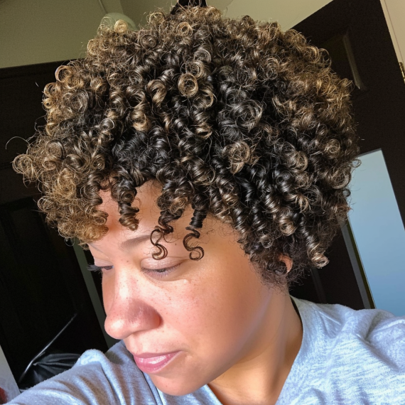 Tightly Coiled Perm for Short Hair