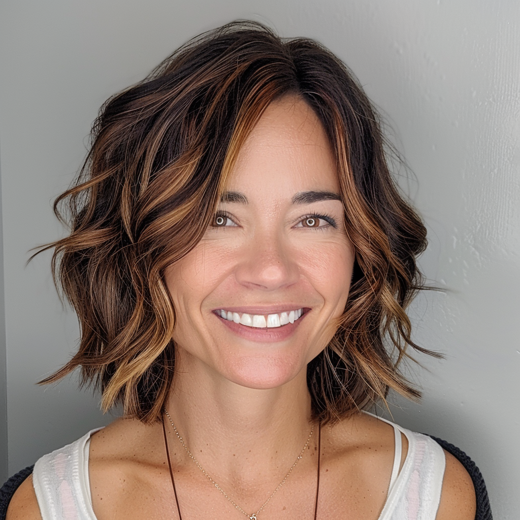 1 Asymmetrical Wavy Bob