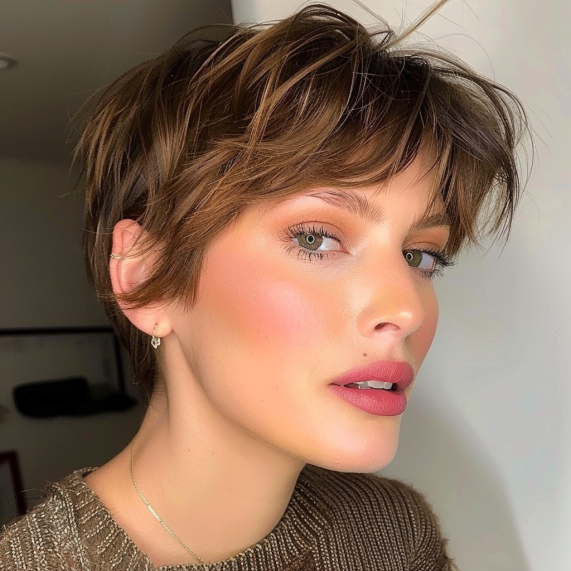 Airy Pixie with Wispy Side Bangs