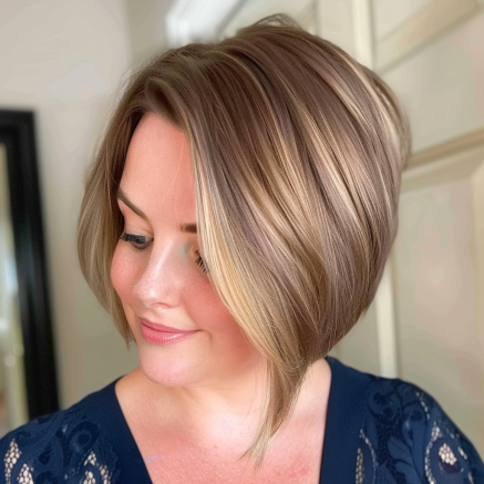 Angled Bob for a Heart Shaped Face