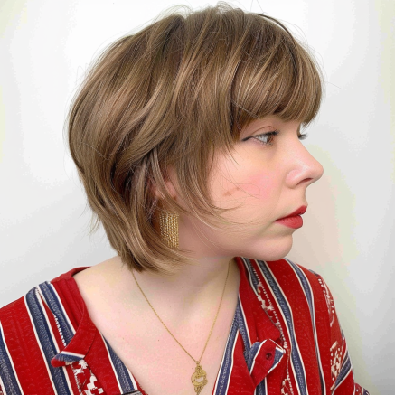 Angled Bob with Sideburns