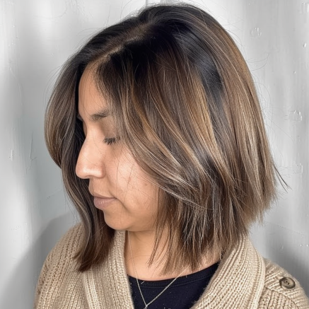 Angled Bob with a Subtle A Line Shape