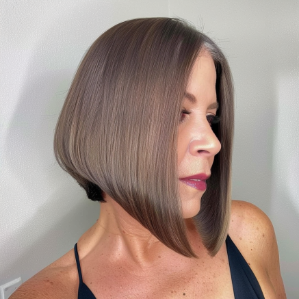 Asymmetrical Bob with a Dramatic Angle