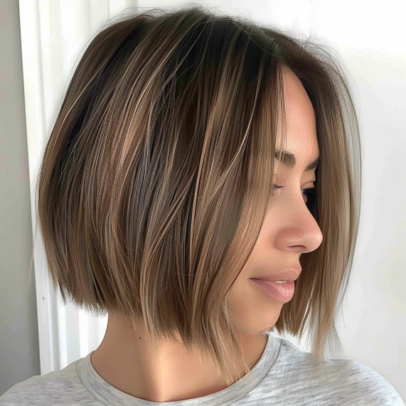 Blunt Bob with Choppy Invisible Layers