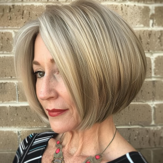 Chin Length Bob with Elongated Front