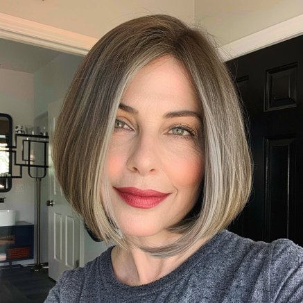 Chin Length Bob with Rounded Edges