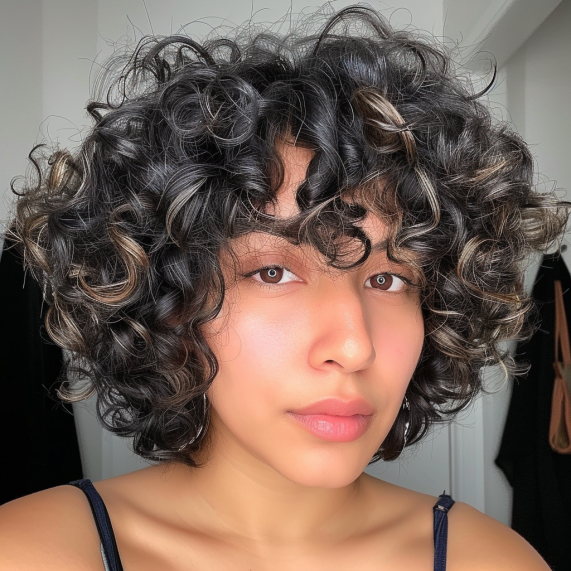 Curly Bob with Emphasized Ringlets