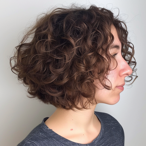 Curly Bob with Graduated Layers