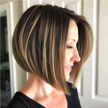 Defined Angled Bob with Precision Layers
