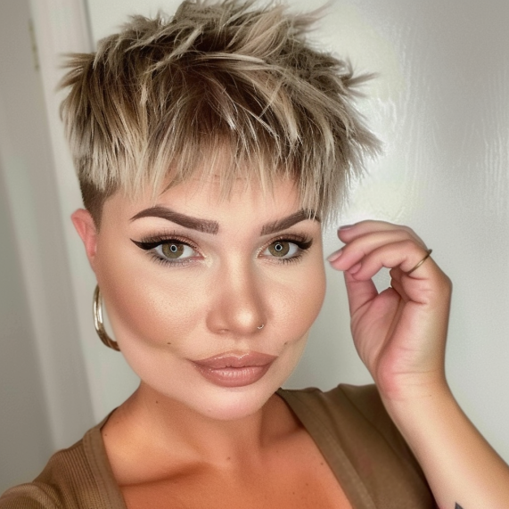 Edgy Pixie with Spiky Bangs