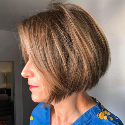 Feathered Bob for Fine Hair