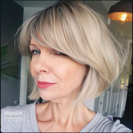 Graduated Bob with Swooped Bangs
