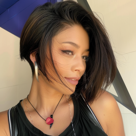 Graduated Bob with Undercut and Asymmetrical Lengths