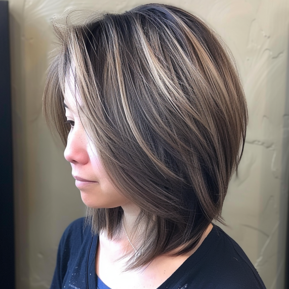 Layered Cascade in a Sleek Cut