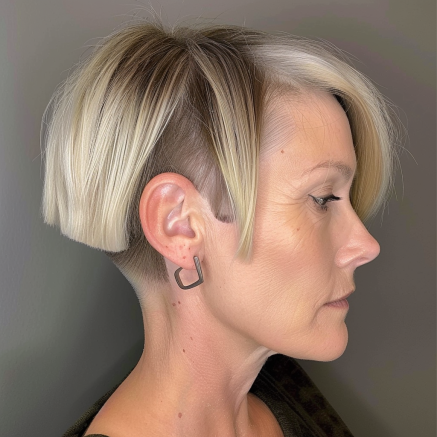 Modern Bob with Shaved Side