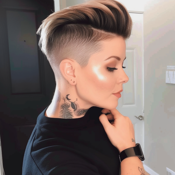 Pixie with Disconnected Undercut