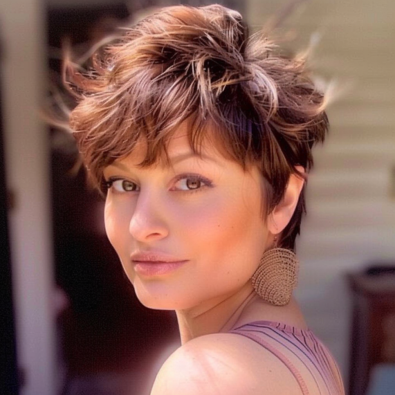 Pixie with Flicked Out Bangs