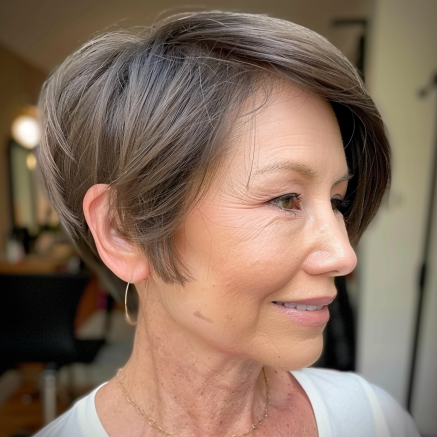 Polished Bob with Sideburns