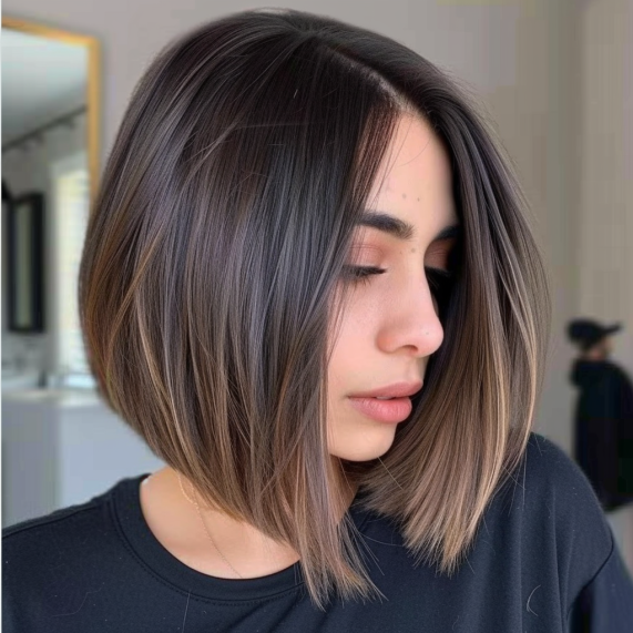 Shoulder Length Bob with Rounded Layers