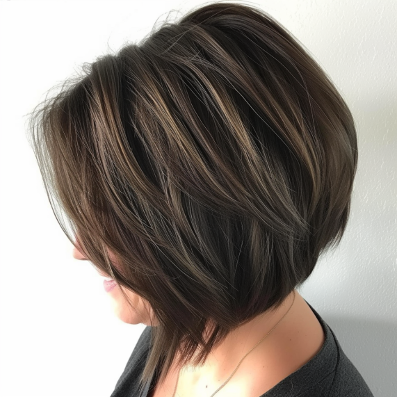 Sliced Layers in a Graduated Bob