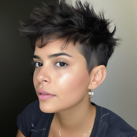 Soft Spiky Pixie with Textured Top