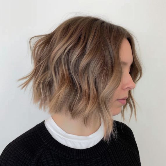 Soft Wavy Bob with Subtle Layers