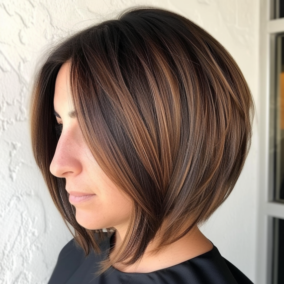 Softly Layered Bob with Side Part
