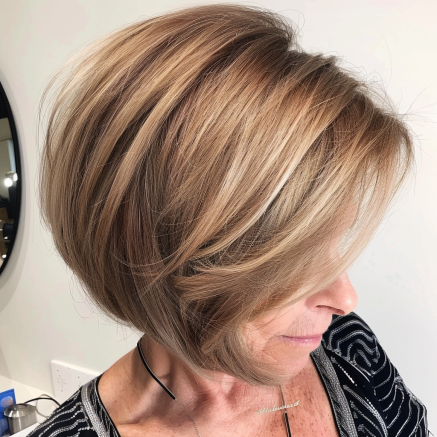 Stacked Bob with Layered Front