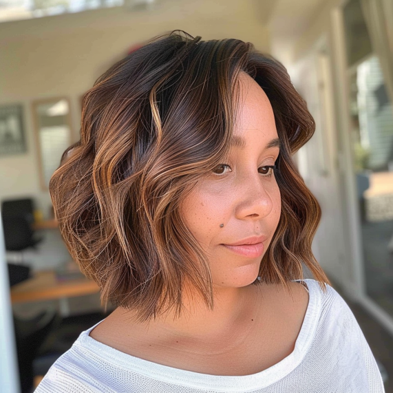 Stacked Bob with Soft Waves