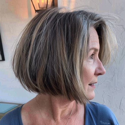 Textured Bob with Highlights 1