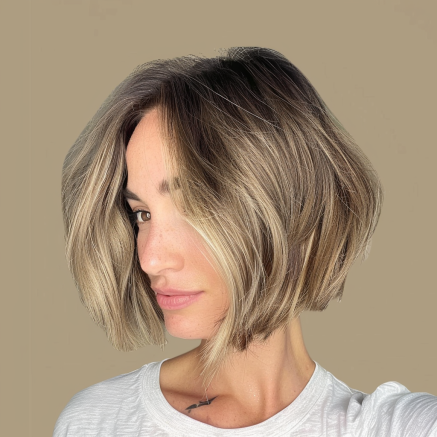 Textured Bob with Subtle Volume and Soft Asymmetry